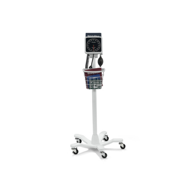 Welch Allyn 767 Mobile Aneroid on 5-Leg Stand with Reusable One-Piece Adult Cuff